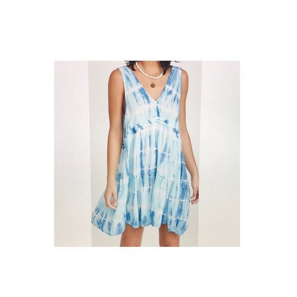 TIARE HAWAII Mini Dress One Size Mint Tie Dye - Picture 6 of 8